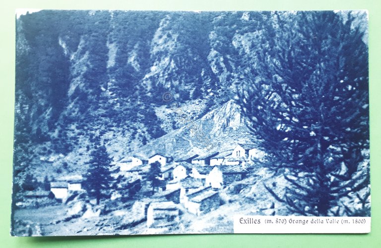 Cartolina - Exilles - Grange della Valle - 1930