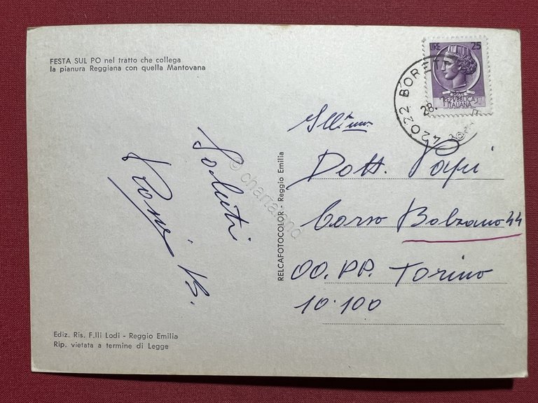 Cartolina - Festa sul Po - Pianura Reggiana con Mantovana … | Immagine Gallery 4