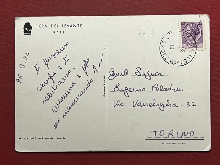 Cartolina - Fiera del Levante - Bari - 1972 | Immagine Gallery 2