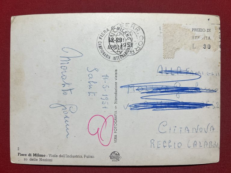 Cartolina - Fiera di Milano - Viale dell'Industria, Palazzo delle …