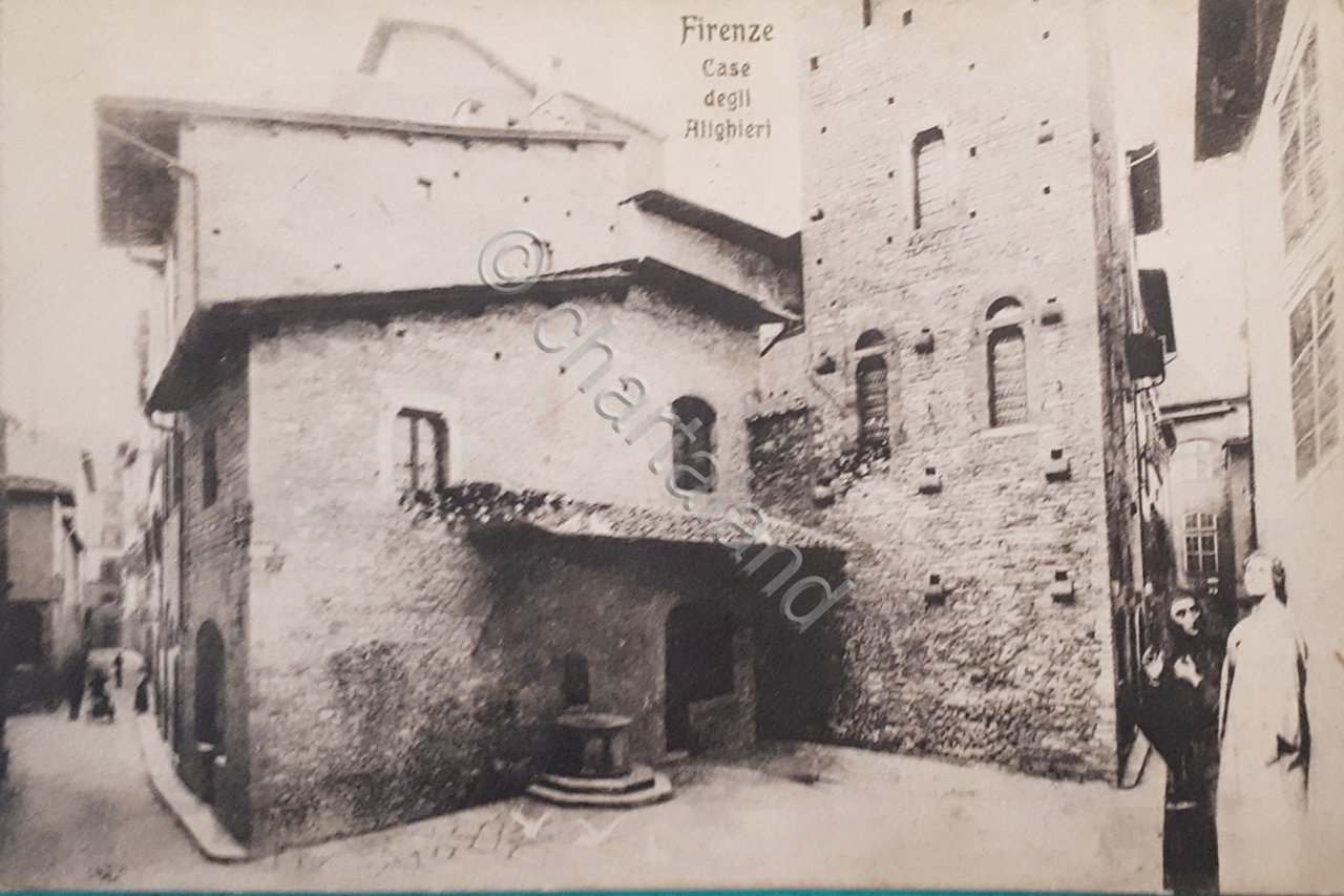 Cartolina - Firenze - Case degli Alighieri - 1918