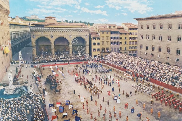 Cartolina - Firenze - Piazza della Signoria - Giuoco del …