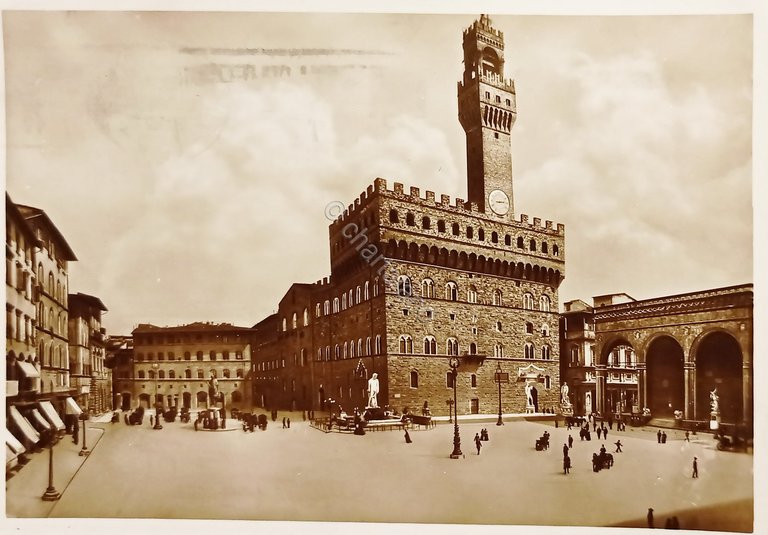 Cartolina - Firenze - Piazza della Signoria - Palazzo Vecchio …