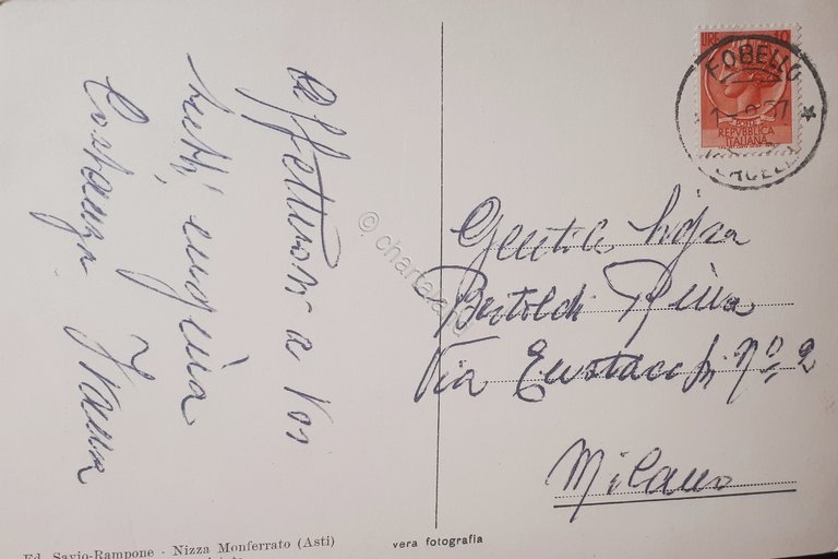 Cartolina - Fobello - M. Tracciora - Valsesia - 1955