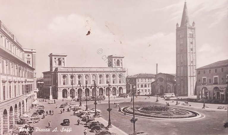 Cartolina - Forli - Piazza A. Saffi - 1957