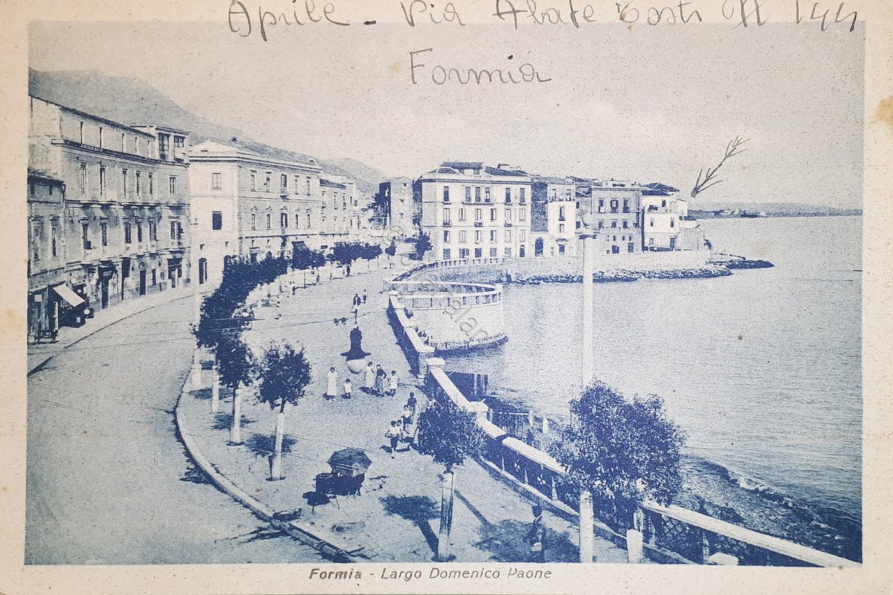 Cartolina - Formia - Largo Domenico Paone - 1930 ca.