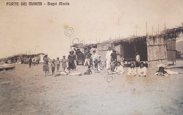 Cartolina - Forte dei Marmi - Bagni Alaide - 1900 …