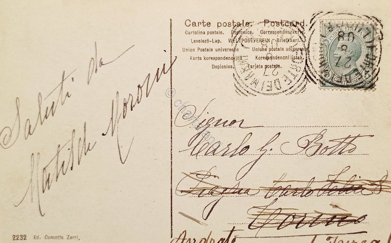 Cartolina - Forte dei Marmi - Panorama - 1908