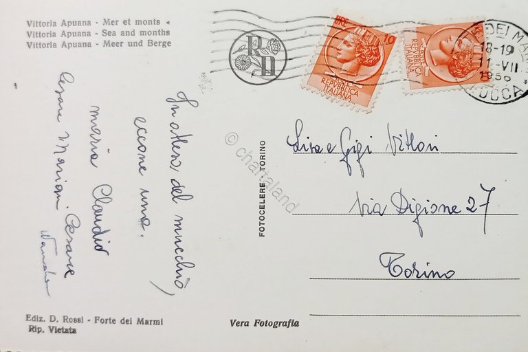 Cartolina - Forte dei Marmi - Vittoria Apuana - Mare …