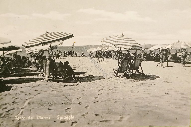 Cartolina - Forte dei Marmi ( Lucca ) - Spiaggia …