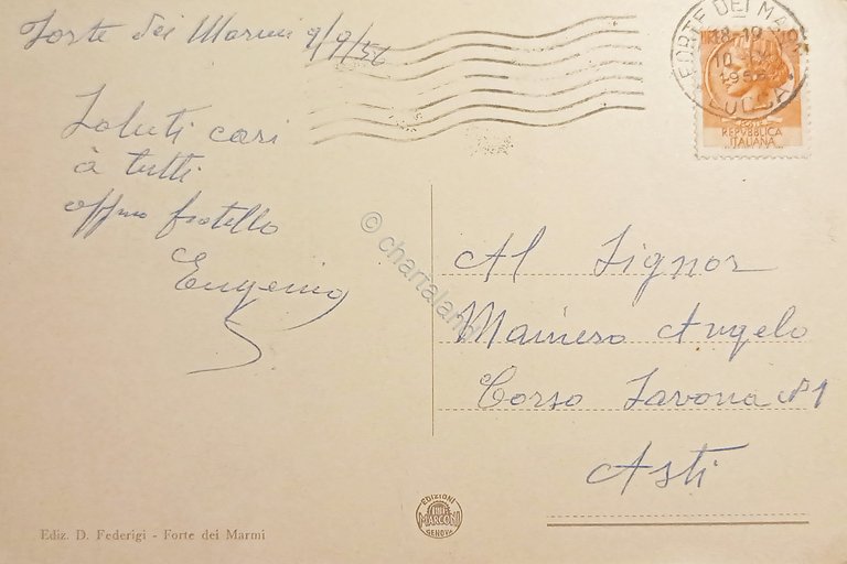 Cartolina - Forte dei Marmi ( Lucca ) - Spiaggia …