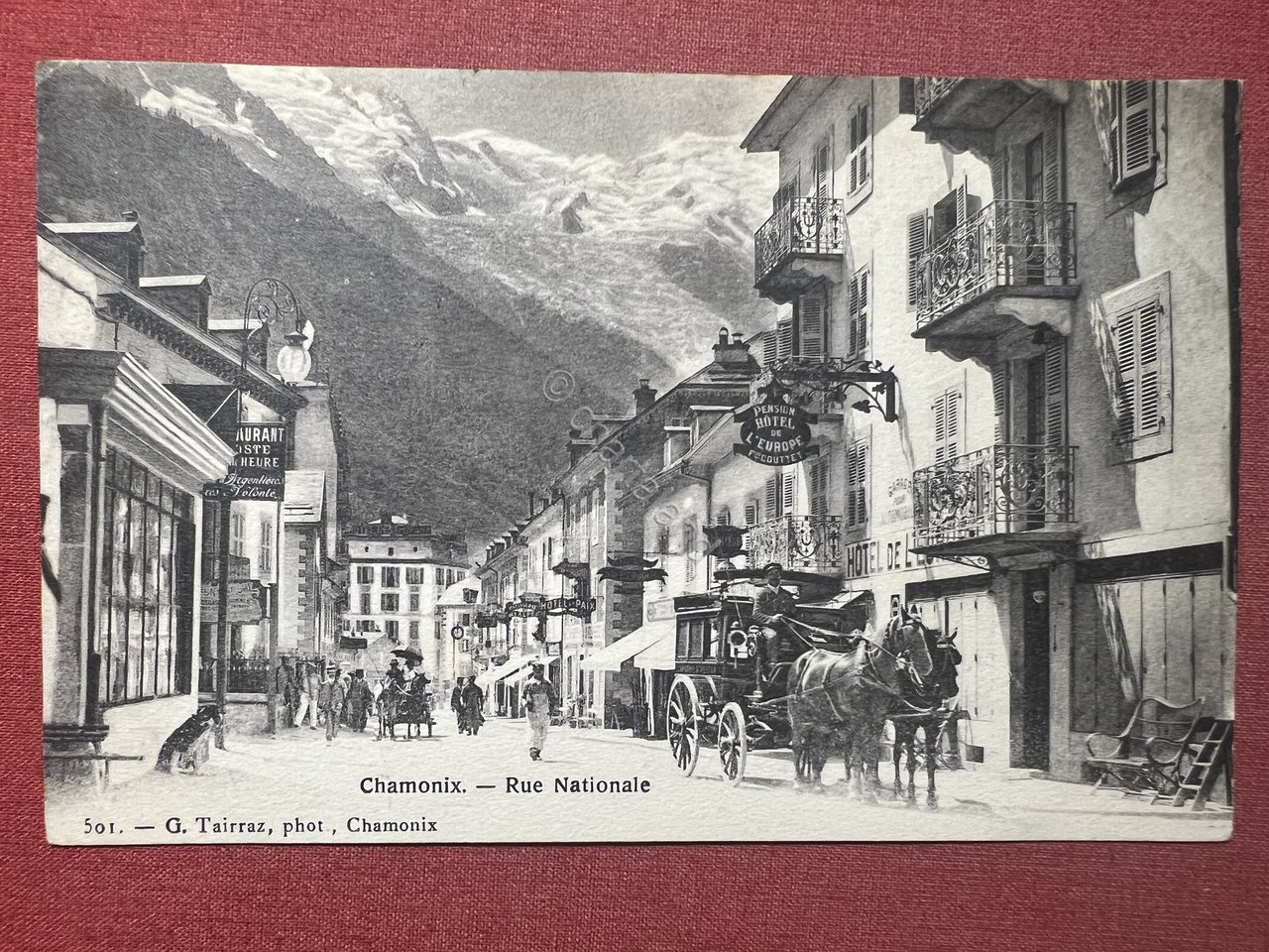 Cartolina - Francia - Chamonix - Rue Nationale - 1910