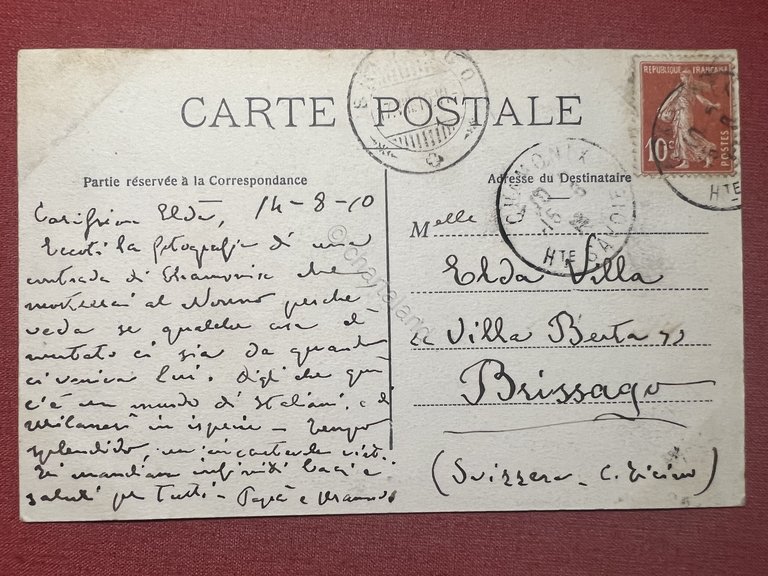 Cartolina - Francia - Chamonix - Rue Nationale - 1910