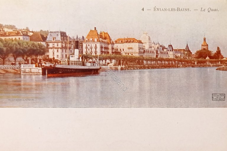 Cartolina - Francia - Evian-Les-Bains - Le Quai - 1900 …
