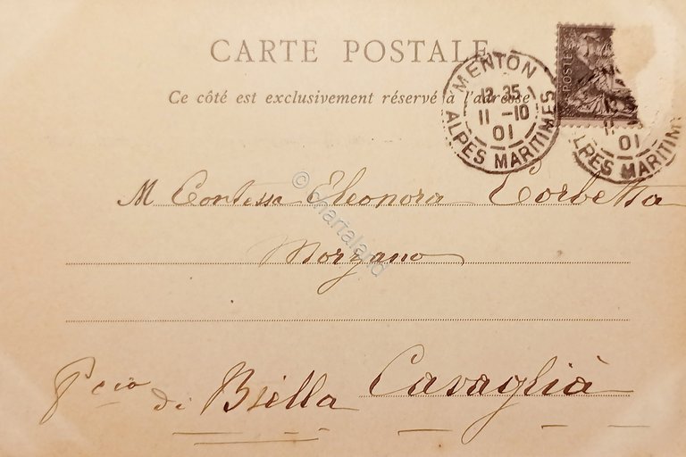 Cartolina - Francia - Menton - Vue generale prise de …