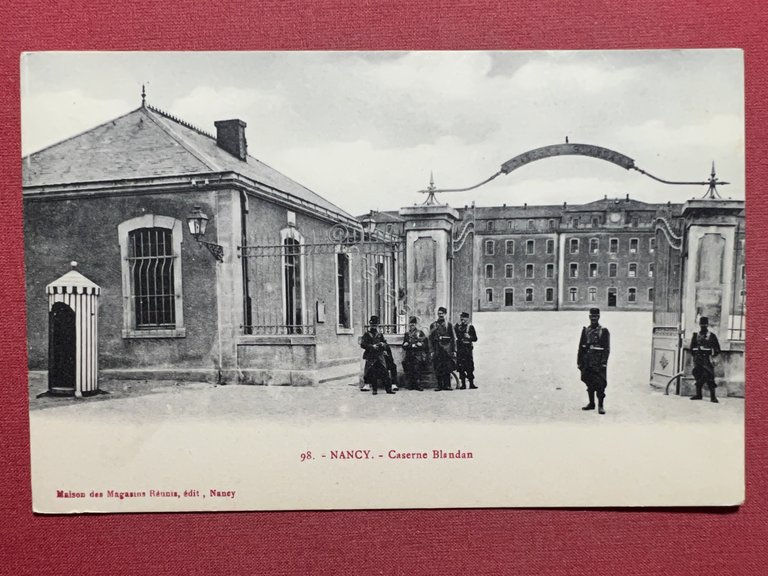 Cartolina - Francia - Nancy - Caserne Blandan - 1900 …