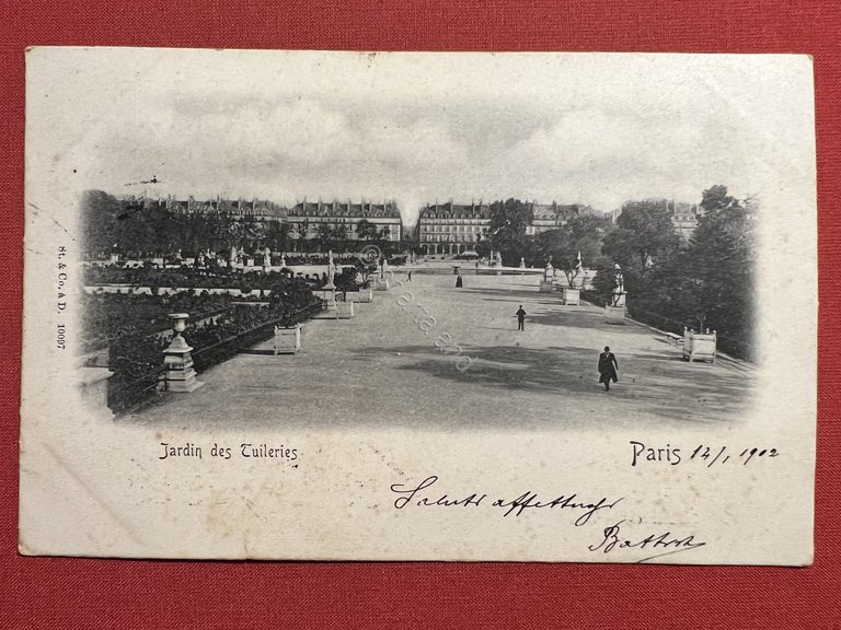 Cartolina - Francia - Paris - Jardin des Tuileries 1902