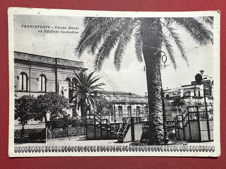 Cartolina - Francofonte ( Siracusa ) - Piazza Dante ed … | Immagine Gallery 3