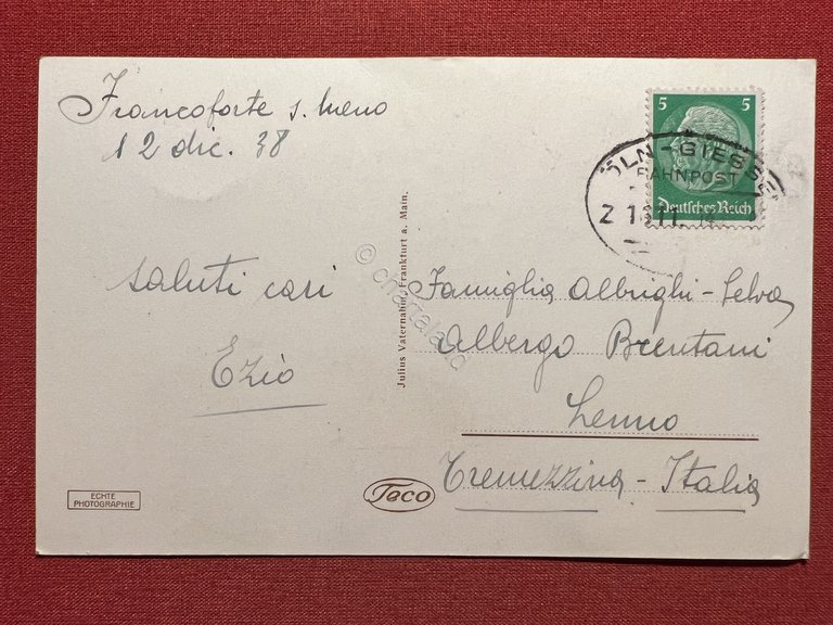 Cartolina - Frankfurt am Main - Hindenburgplatz mit Hauptbahnhof - …