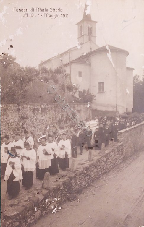 Cartolina - Funebri di Maria Strada - Ello 17 Maggio …