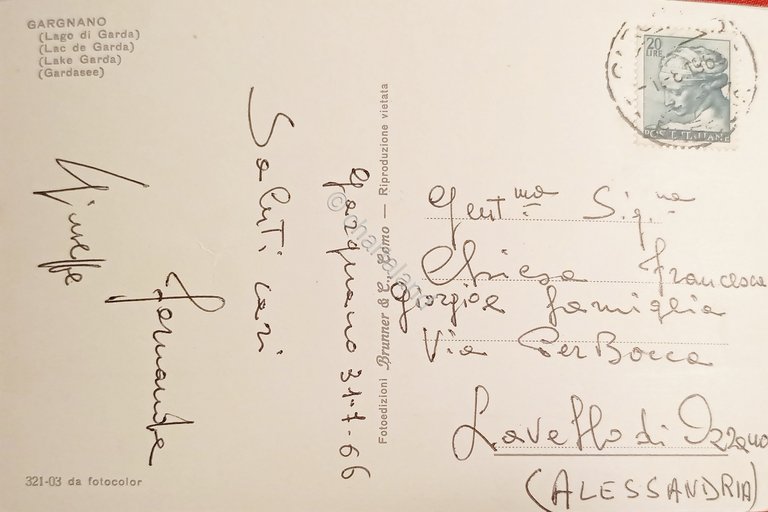 Cartolina - Gargnano - Lago di Garda - 1966