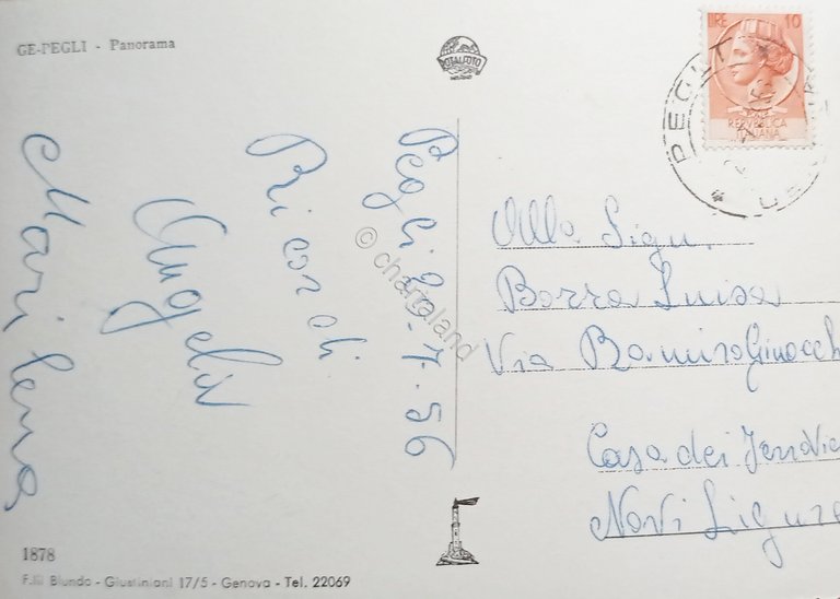 Cartolina - Ge-Pegli - Panorama - 1956
