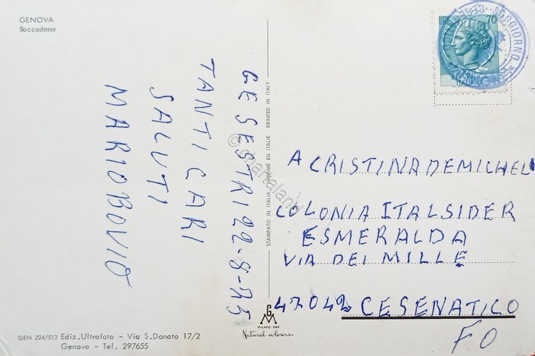 Cartolina - Genova - Boccadasse - 1975