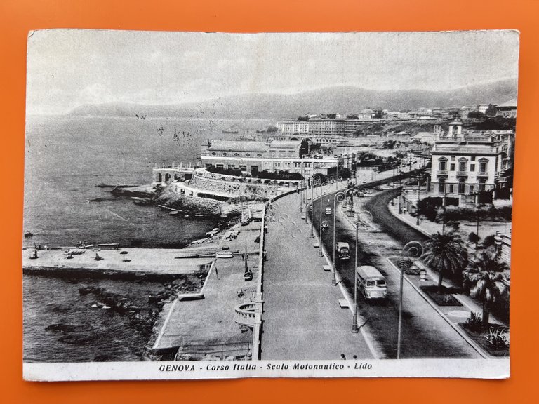 Cartolina - Genova - Corso Italia - Scalo Motonautico - …