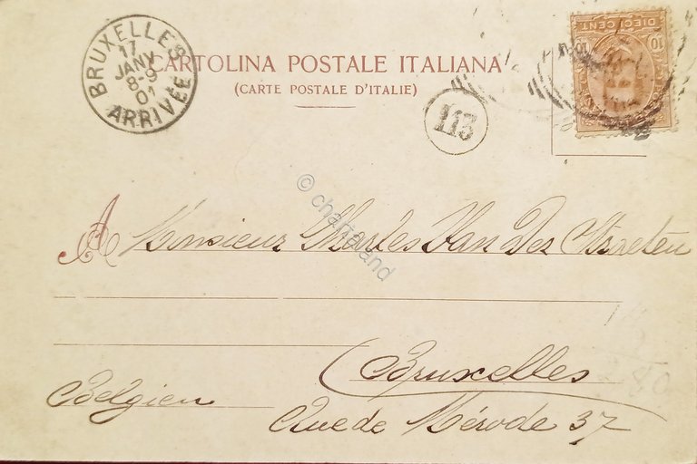 Cartolina - Genova - Fontane Marose - 1901