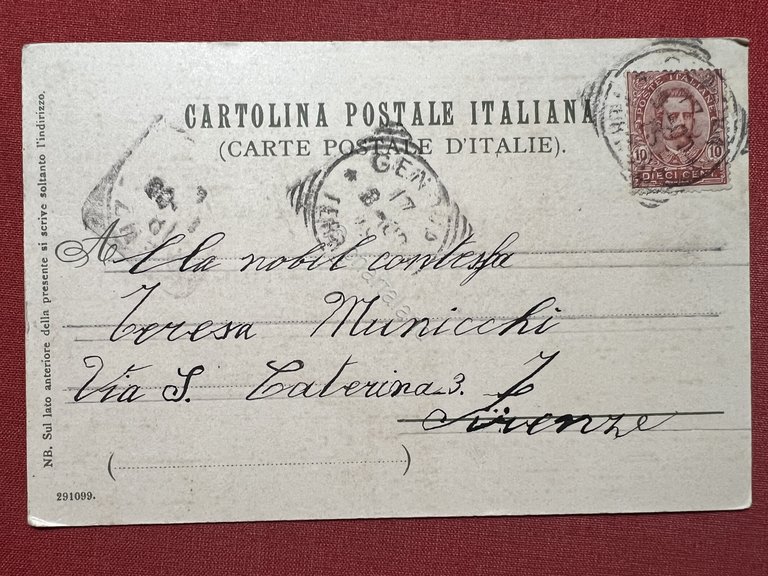 Cartolina - Genova - Illustratore Manuel Wielandt - 1900