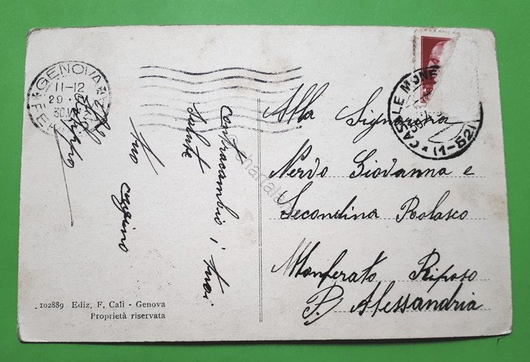 Cartolina - Genova - Nel Porto - 1930