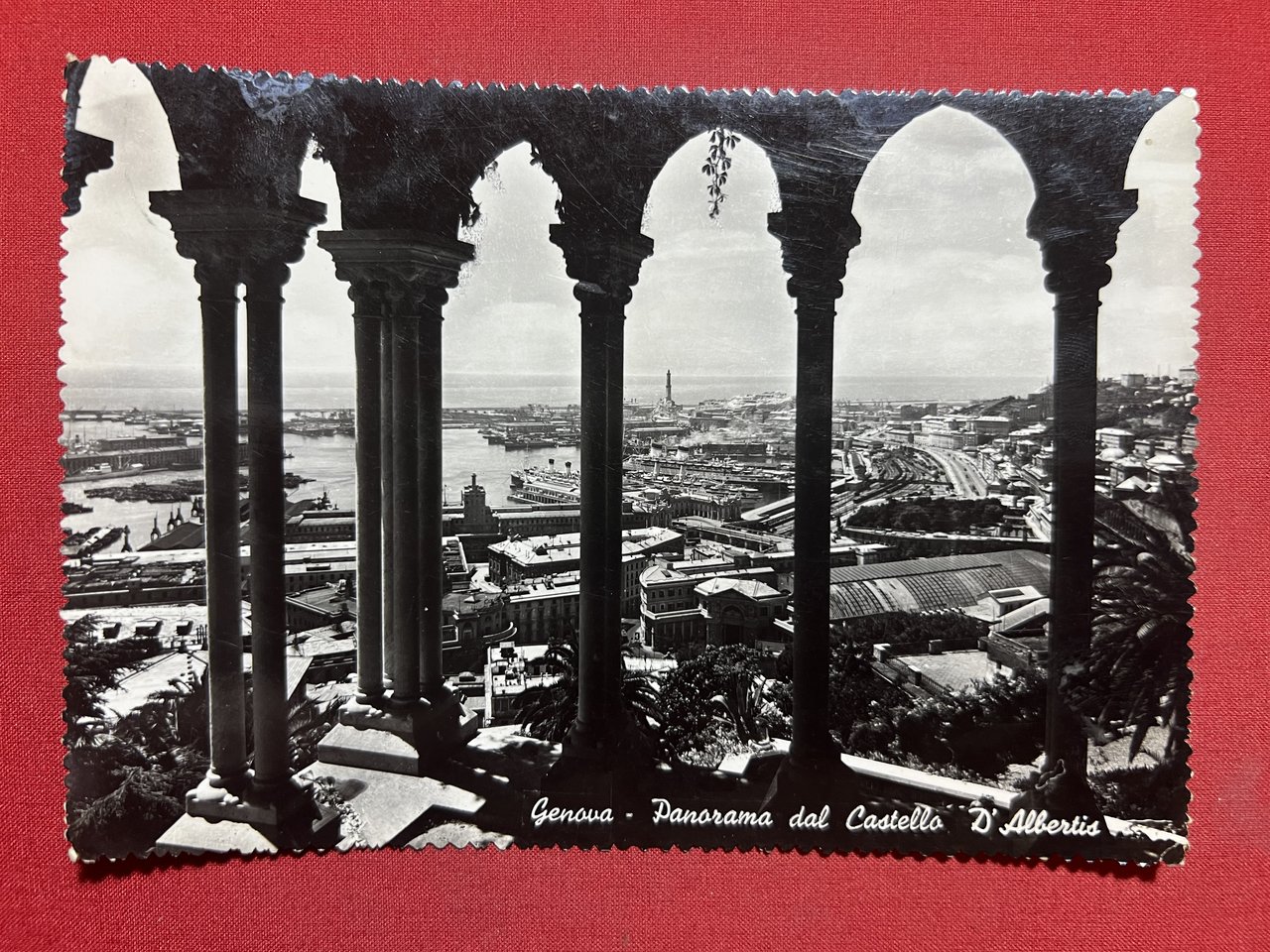 Cartolina - Genova - Panorama dal Castello D'Albertis - 1950