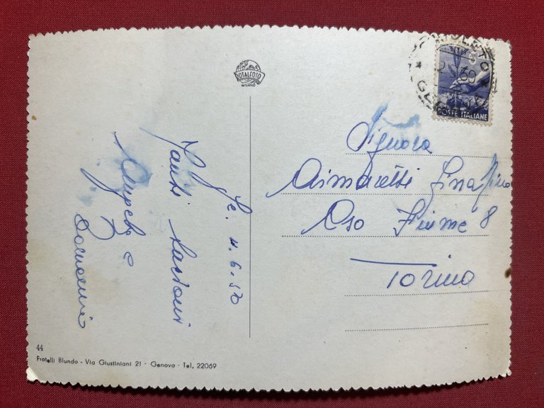 Cartolina - Genova - Panorama dal Castello D'Albertis - 1950