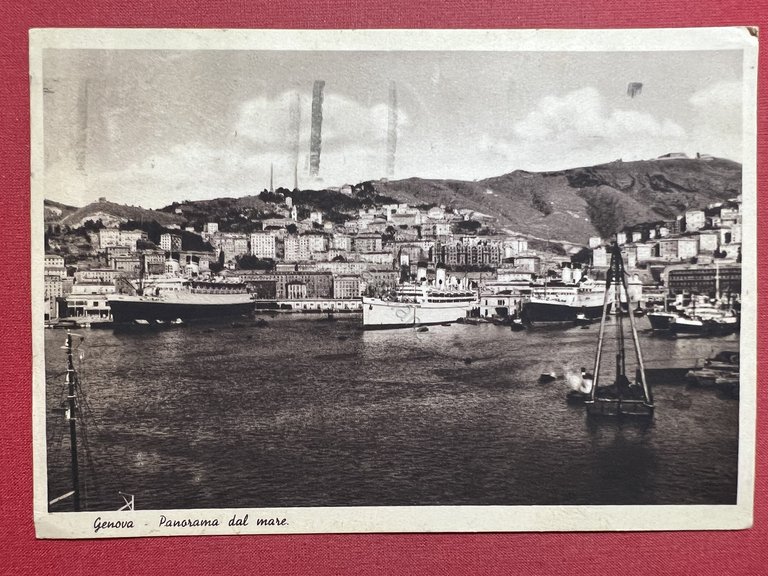 Cartolina - Genova - Panorama dal Mare - 1941 | Immagine Gallery 3