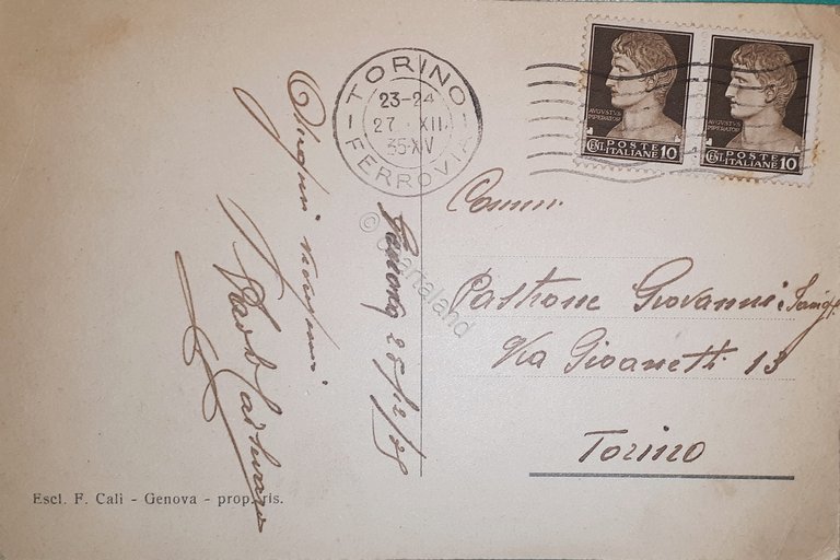 Cartolina - Genova - Piazza Acquaverde - Hotel Colombia - …