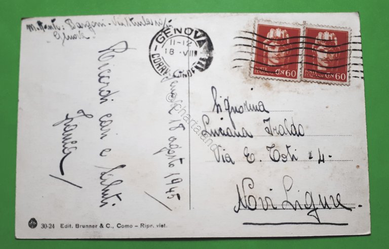 Cartolina - Genova - Piazza Acquaverde - Monumento a C. …