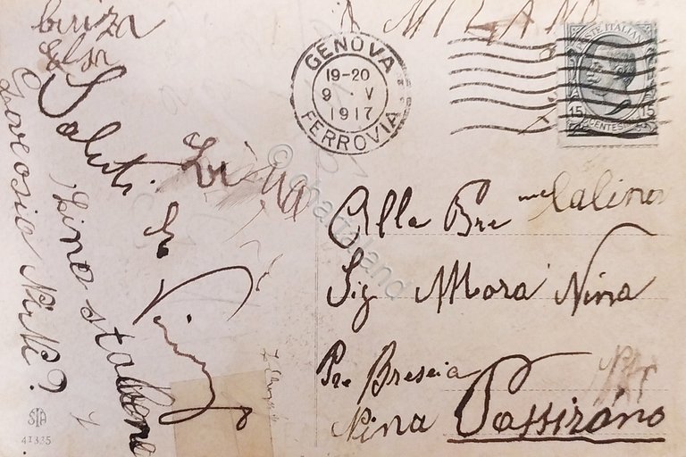 Cartolina - Genova - Piazza Brignole - 1917