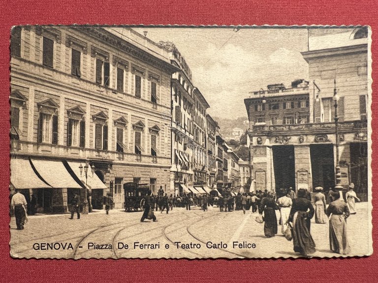 Cartolina - Genova - Piazza De Ferrari e Teatro Carlo …