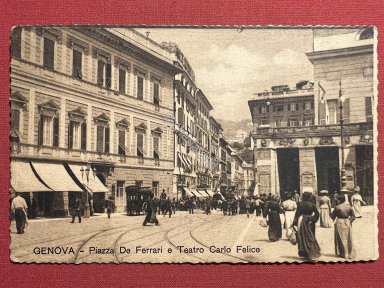 Cartolina - Genova - Piazza De Ferrari e Teatro Carlo …