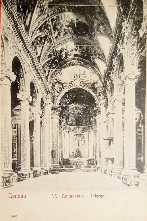 Cartolina - Genova - S.S. Annunziata - Interno - 1900 …