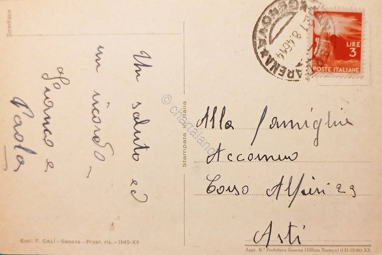 Cartolina - Genova - Sede Istituto Nazionale Previdenza Sociale - …