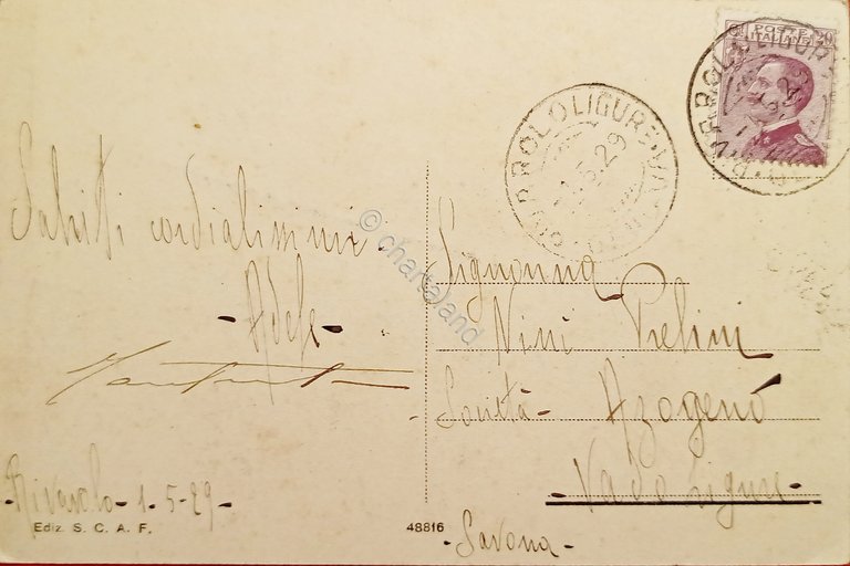 Cartolina - Genova - Torri di Porta Soprana e Chiostro …