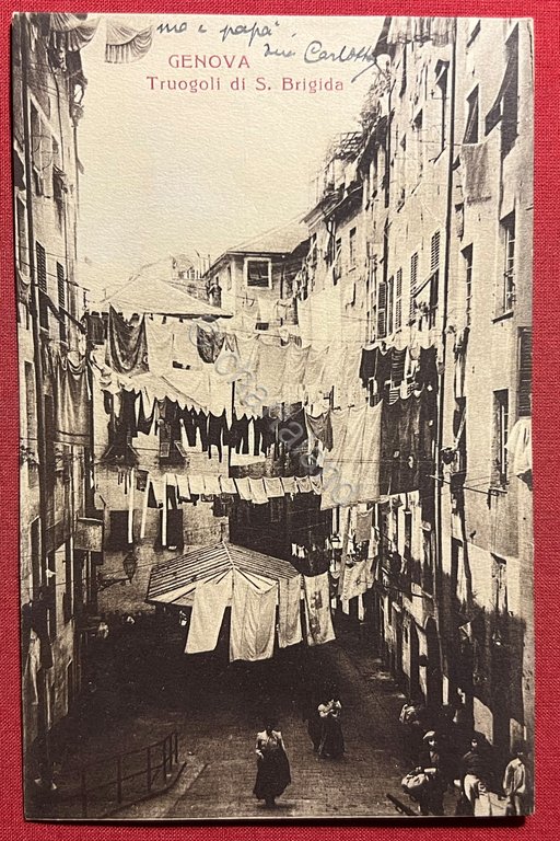 Cartolina - Genova - Truogoli di S. Brigida - 1916