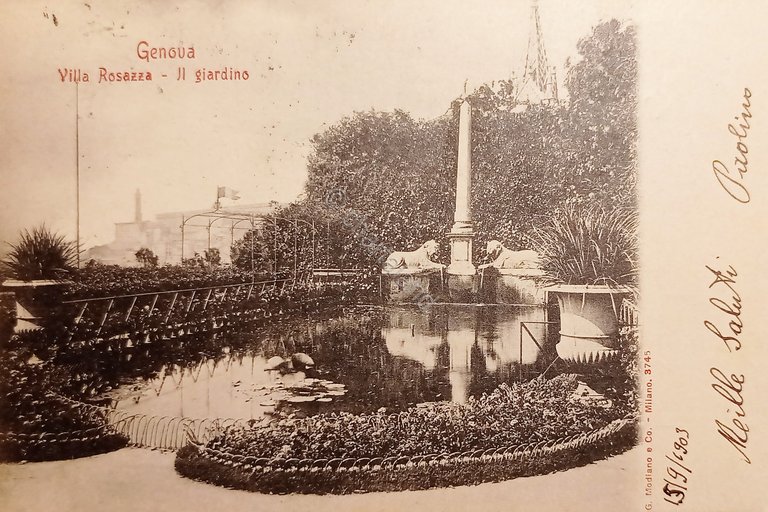 Cartolina - Genova - Villa Rosazza - Il Giardino - …