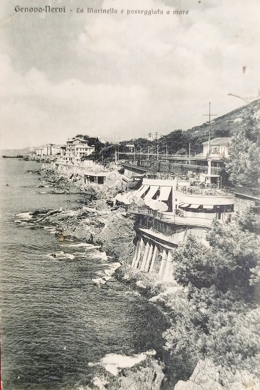 Cartolina - Genova-Nervi - La Marinella e Passeggiata a Mare …