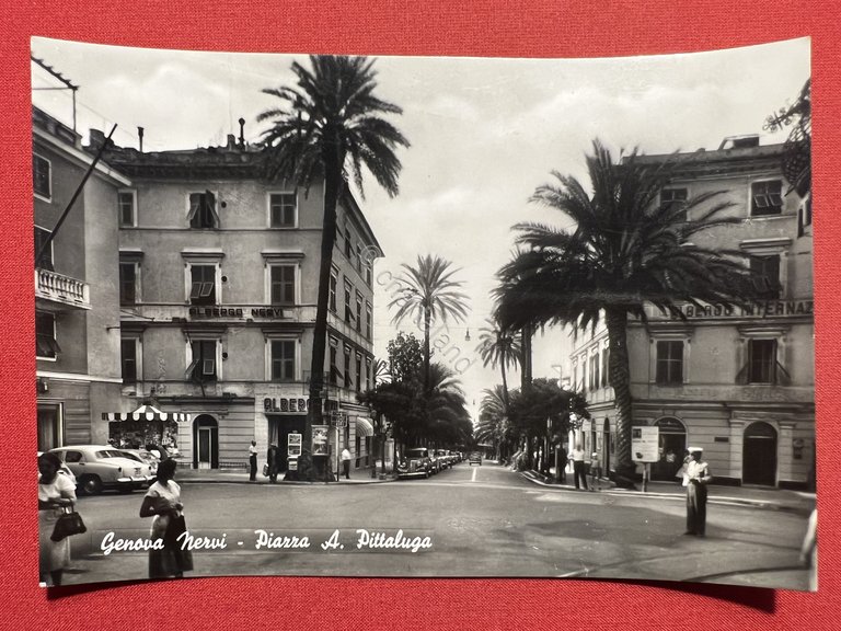 Cartolina - Genova Nervi - Piazza A. Pittaluga - 1950 …