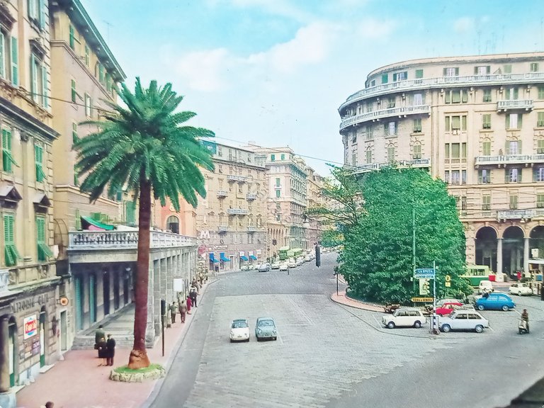 Cartolina - Genova Sampierdarena - Piazza Montano - 1965 ca.