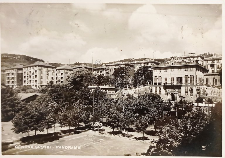 Cartolina - Genova Sestri - Panorama - 1957