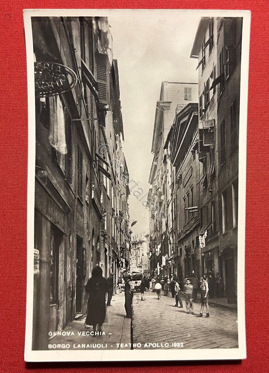 Cartolina - Genova Vecchia - Borgo Lanaioli - Teatro Apollo …