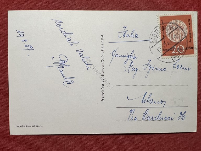 Cartolina - Germania - Bad Teinach - Panorama - 1957